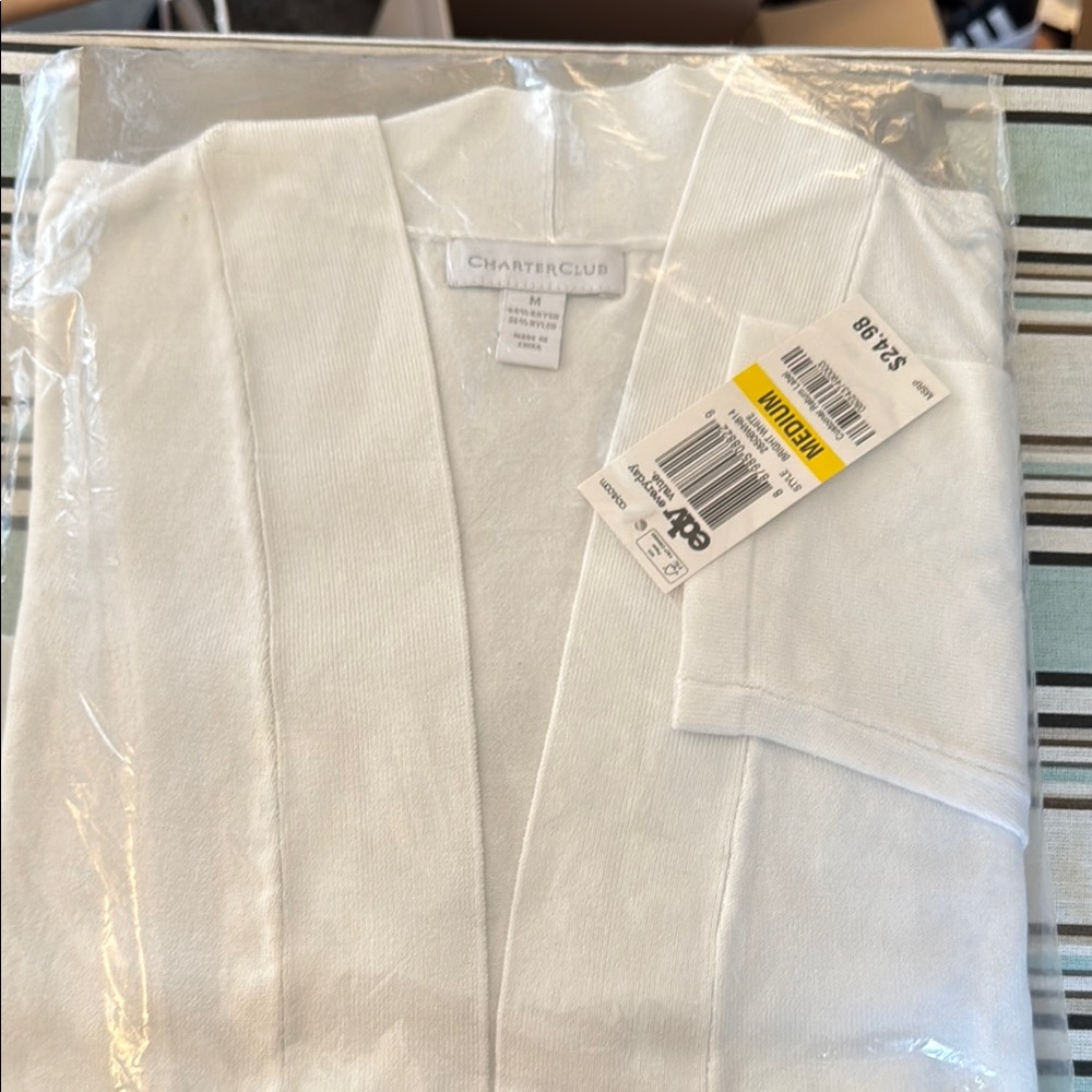 Charter Club white cardigan